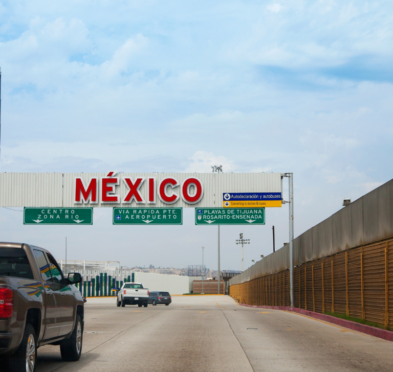 En la imagen se muestra la fronter de Estados Unidos con México